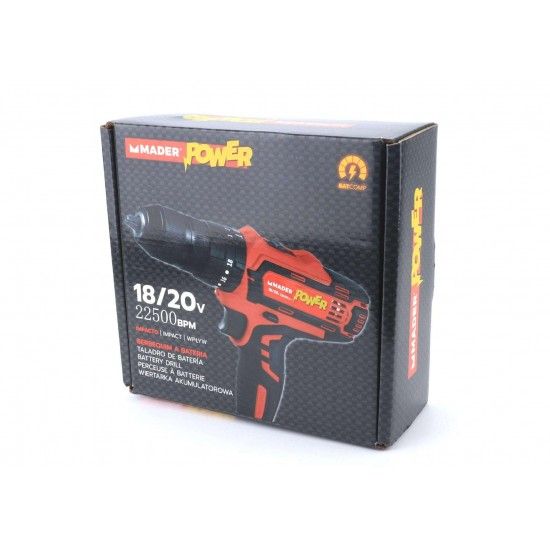 Aparafusadora de Impacto, 18/20V, 13mm - MADER POWER® refª 74020 MADER Aparafusadora de Impacto, 18/20V, 13mm - MADER POWER® refª 74020 MADER