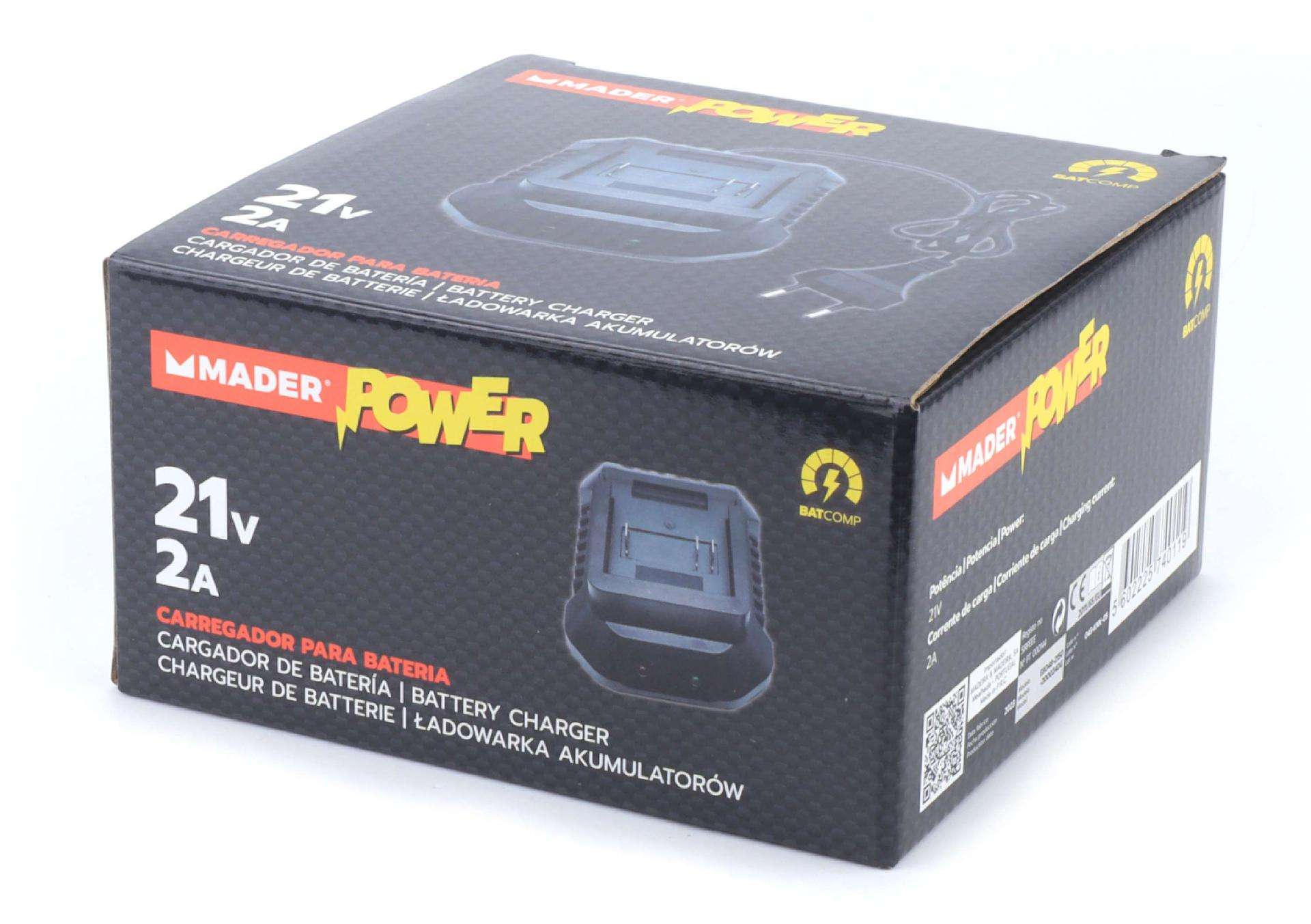 Carregador para Bateria, 21V, 2A - MADER POWER® refª 74011 MADER