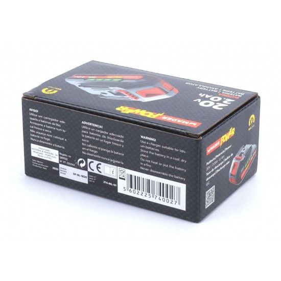 Bateria, 20V, 2.0Ah - MADER POWER® refª 74002 MADER Bateria, 20V, 2.0Ah - MADER POWER® refª 74002 MADER