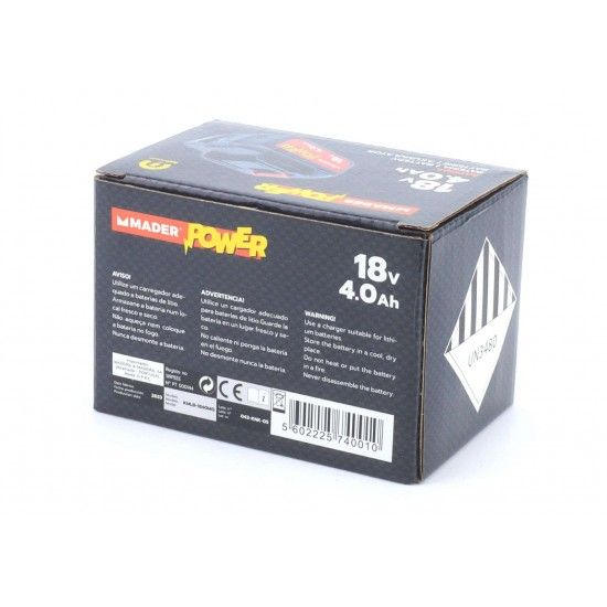 Bateria, 18V, 4.0Ah - MADER POWER® refª 74001 MADER Bateria, 18V, 4.0Ah - MADER POWER® refª 74001 MADER