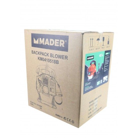 Soprador, com Mochila, 42.7cc refª 69530 MADER Soprador, com Mochila, 42.7cc refª 69530 MADER