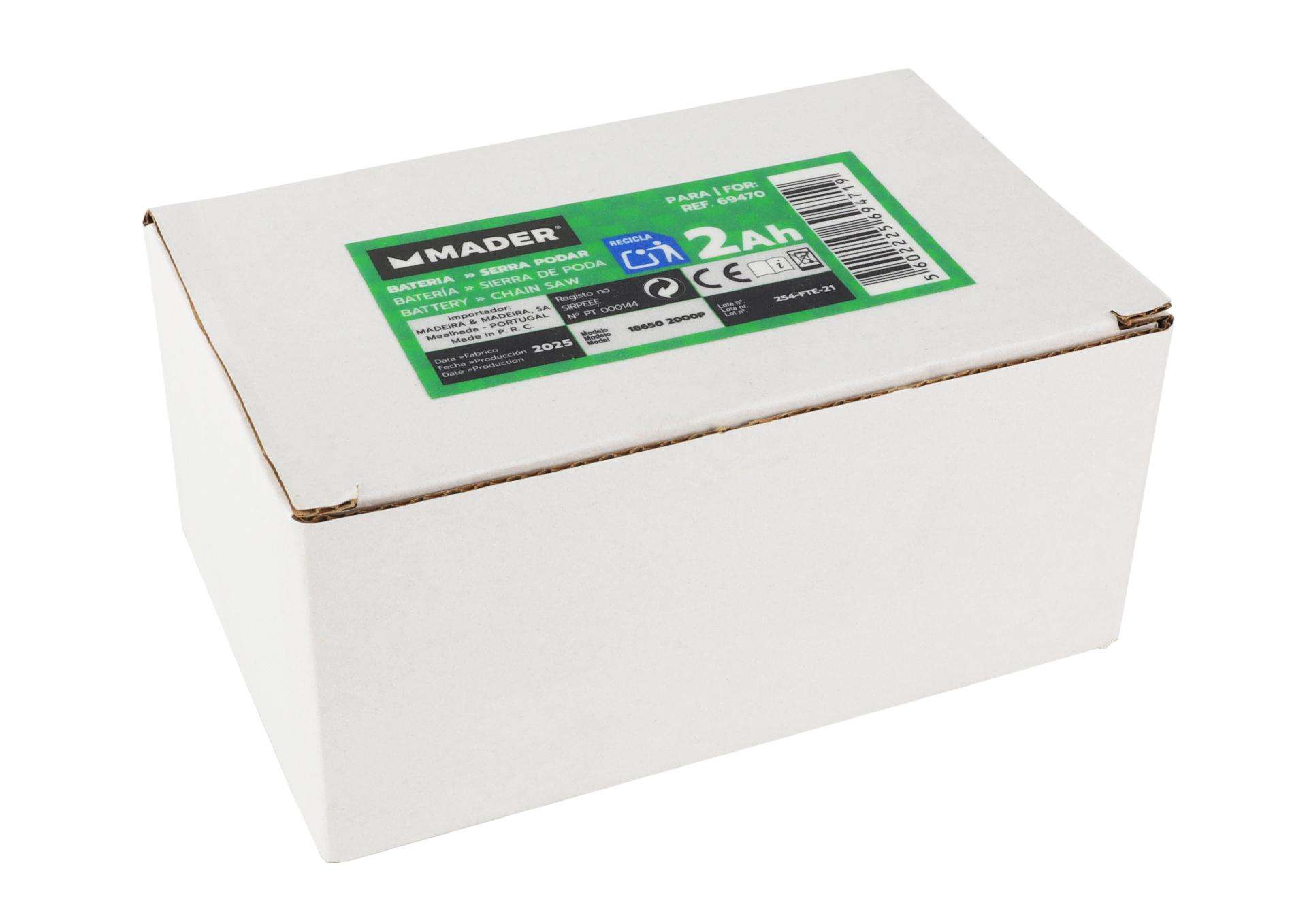 Bateria, 21V - 2.0Ah, para 69470 refª 69471 MADER