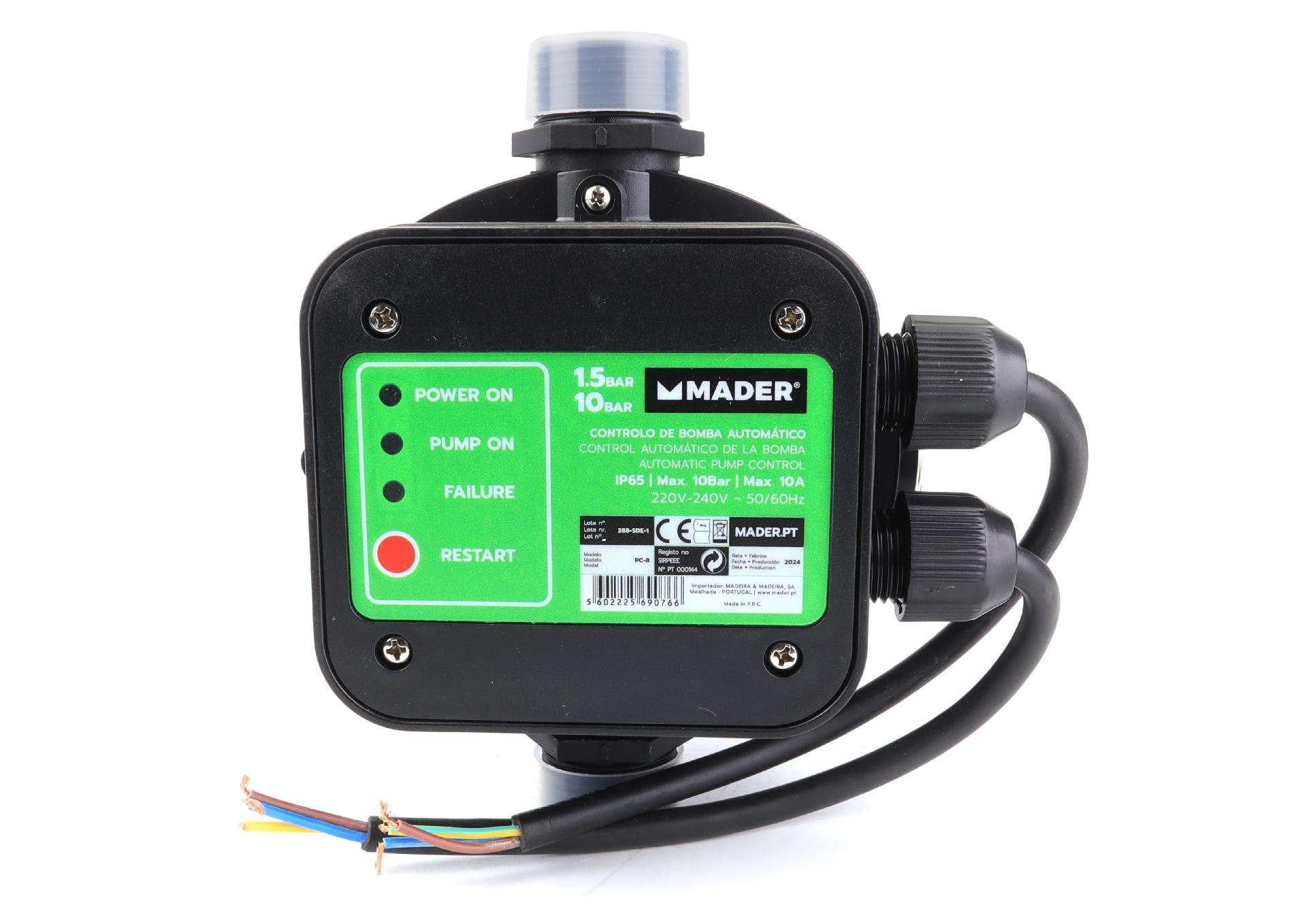 Pressóstato Automático, 10Bar, Vertical ref. 69076 MADER