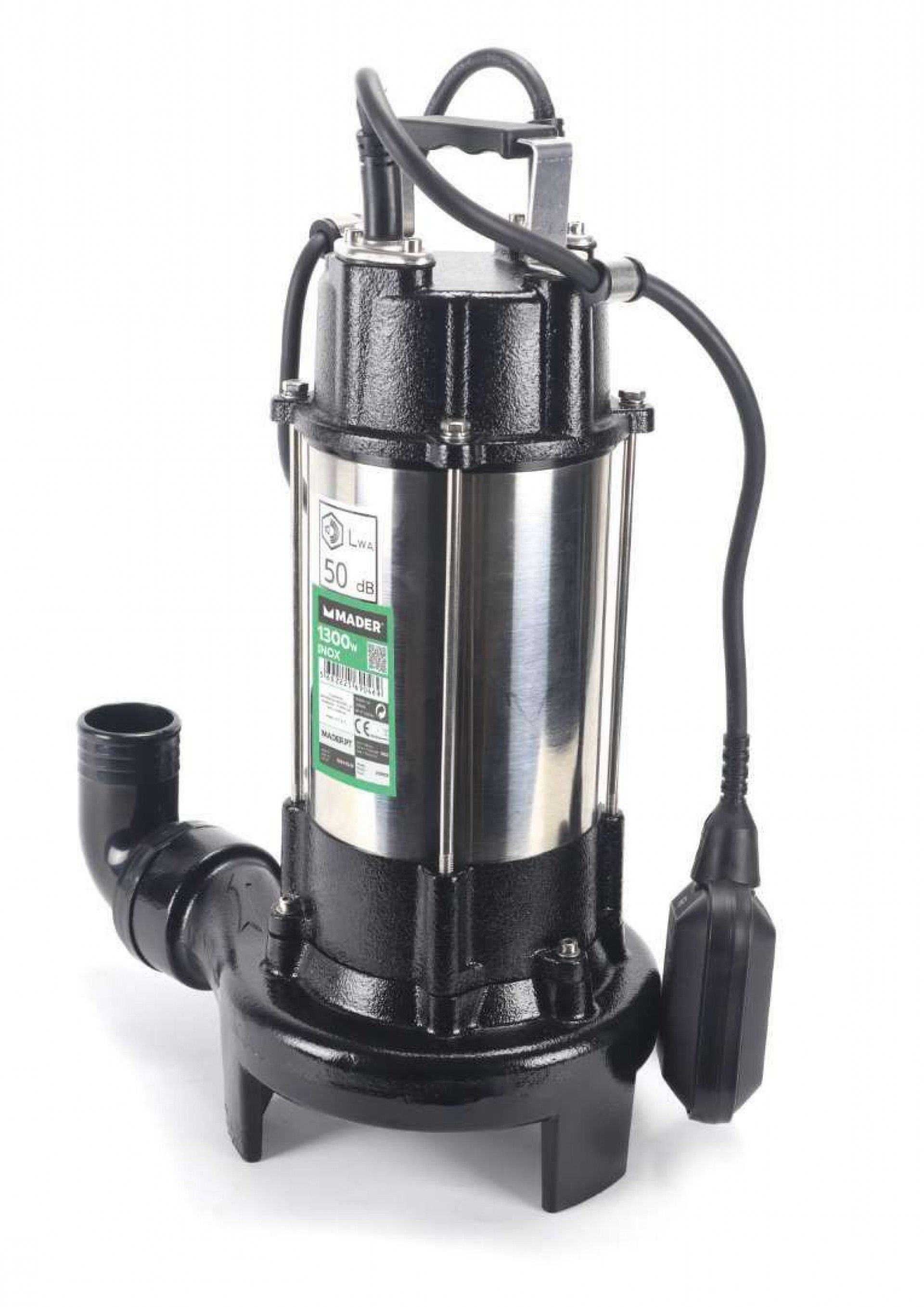 Bomba Submersível, Águas Sujas, 1300W, com Triturador refª 69046 MADER