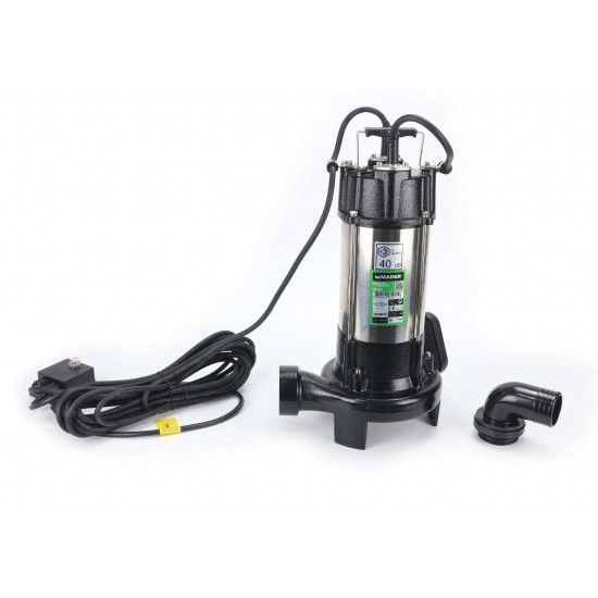 Bomba Submersível, Águas Sujas, 1100W, com Triturador refª 69045 MADER Bomba Submersível, Águas Sujas, 1100W, com Triturador refª 69045 MADER
