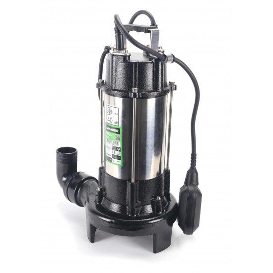Bomba Submersível, Águas Sujas, 1100W, com Triturador refª 69045 MADER Bomba Submersível, Águas Sujas, 1100W, com Triturador refª 69045 MADER