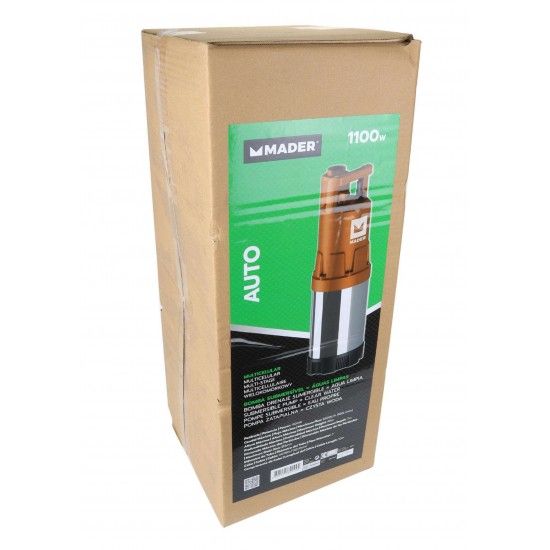 Bomba Submersível Auto, Água Limpa, 1100W, 6500 L/h refª 69044 MADER Bomba Submersível Auto, Água Limpa, 1100W, 6500 L/h refª 69044 MADER