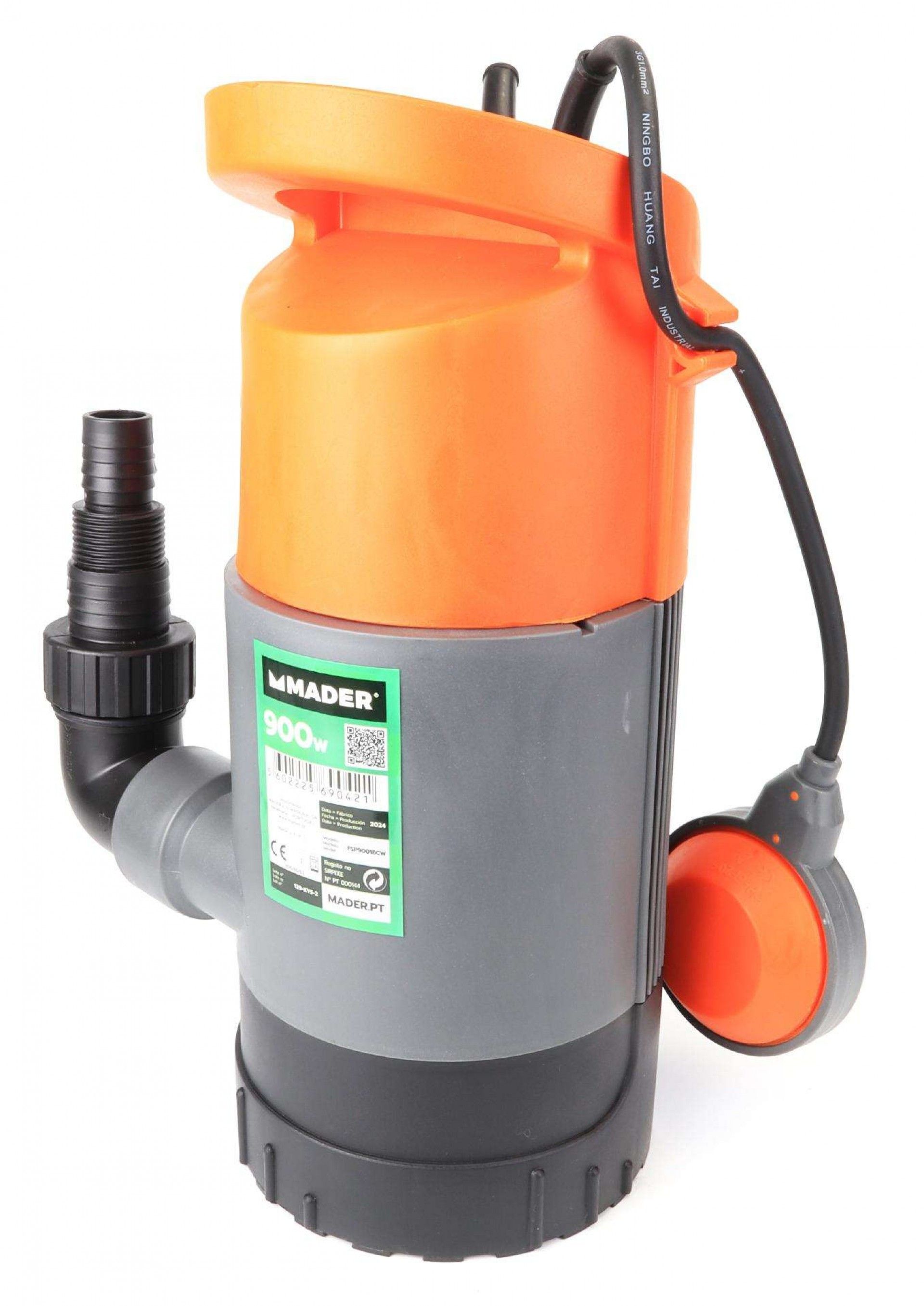 Bomba Submersível, Águas Sujas, 900W, 14000 L/h refª 69042 MADER