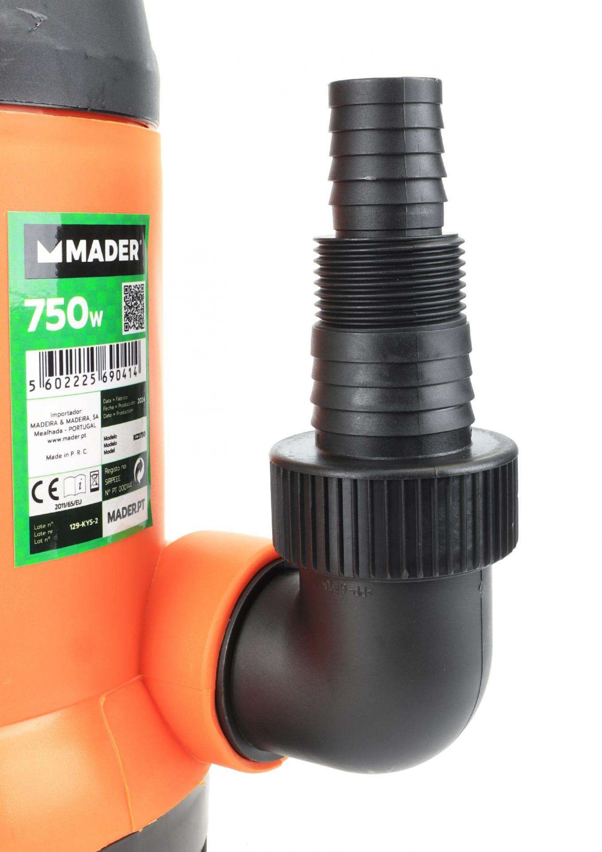 Bomba Submersível, Águas Sujas, 750W, 13000 L/h refª 69041 MADER