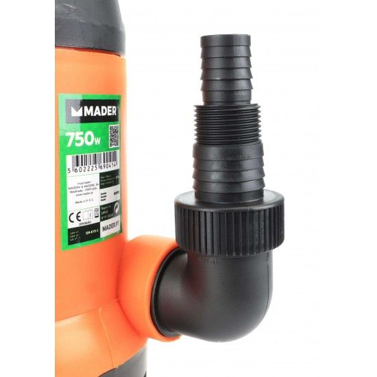 Bomba Submersível, Águas Sujas, 750W, 13000 L/h refª 69041 MADER Bomba Submersível, Águas Sujas, 750W, 13000 L/h refª 69041 MADER