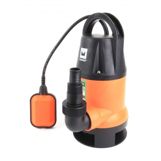 Bomba Submersível, Águas Sujas, 400W, 8000 L/h refª 69040 MADER Bomba Submersível, Águas Sujas, 400W, 8000 L/h refª 69040 MADER