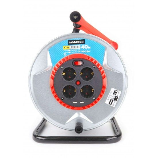 Extenso Eltrica, com Enrolador Metal, com Tampa, 40m, 3G2,5mm- MADERHome Tools ref 68603 MADER