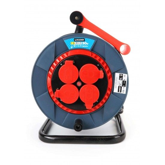 Extensão Elétrica, com Enrolador, com Tampa, 30m, 3G2,5mm²- MADER®Home Tools refª 68601 MADER Extensão Elétrica, com Enrolador, com Tampa, 30m, 3G2,5mm²- MADER®Home Tools refª 68601 MADER