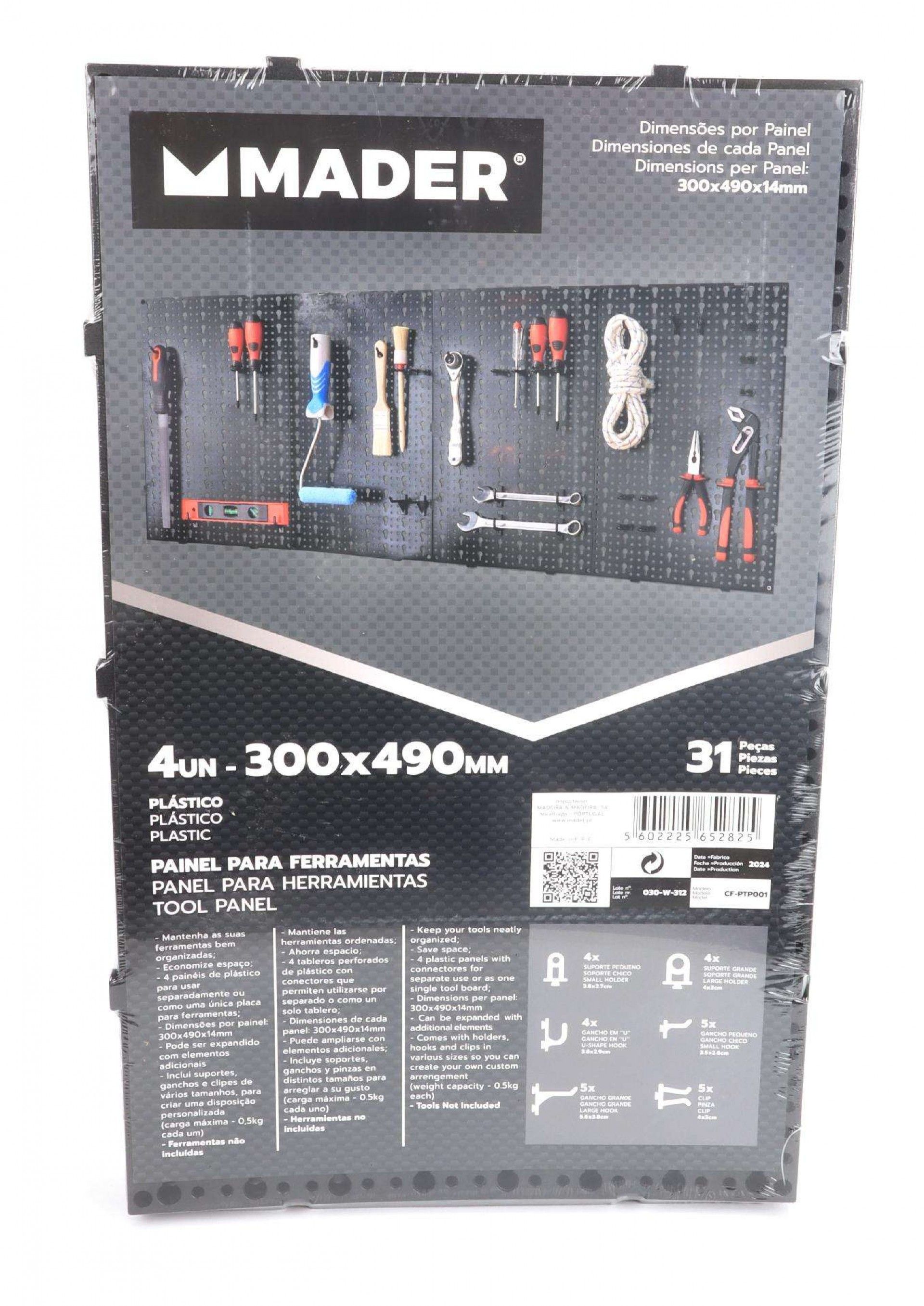 Painel para Ferramenta, 49x30cm, 4Un refª 65282 MADER