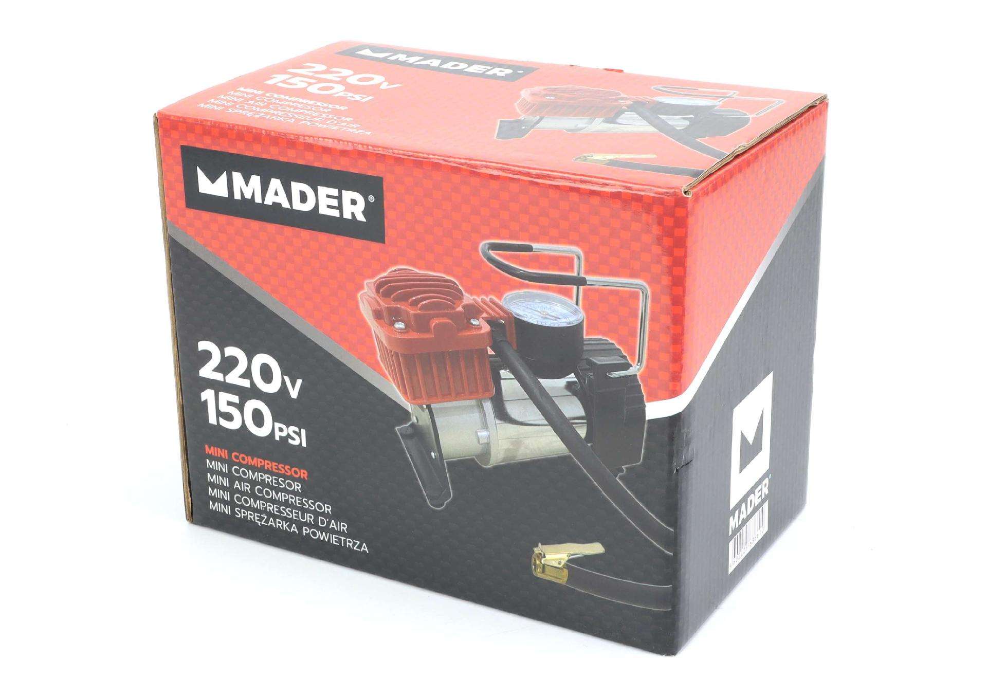 Mini Compressor Auto, 150PSI, 220V refª 63661 MADER