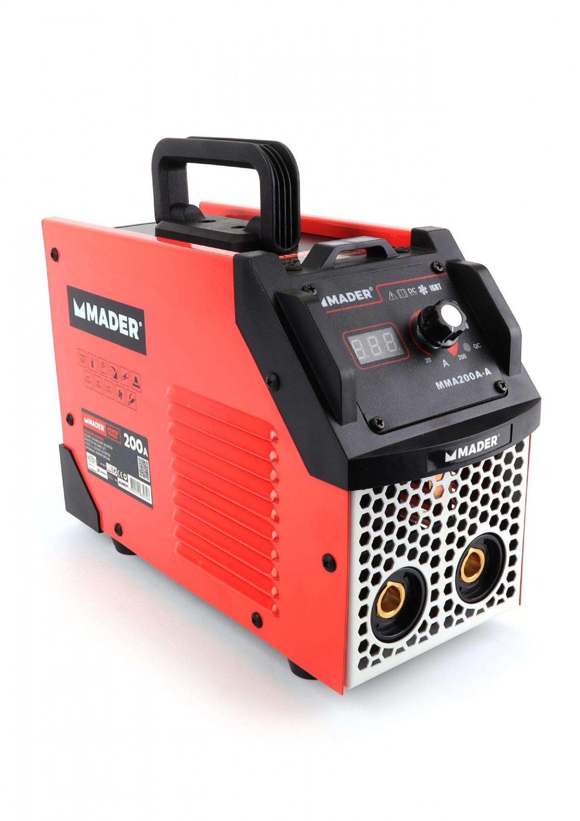 Soldador Inverter, Anti Stick, 200A, Profissional ref. 63474 MADER
