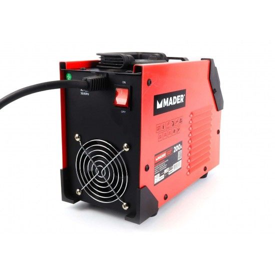 Soldador Inverter, Anti Stick, 200A, Profissional ref. 63474 MADER