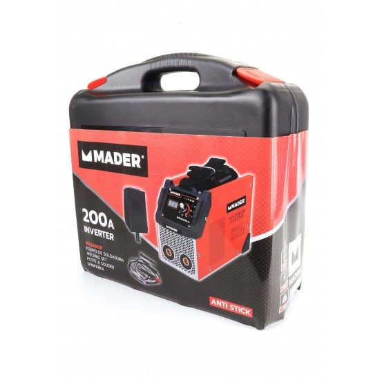 Soldador Inverter, Anti Stick, 200A, Profissional ref. 63474 MADER