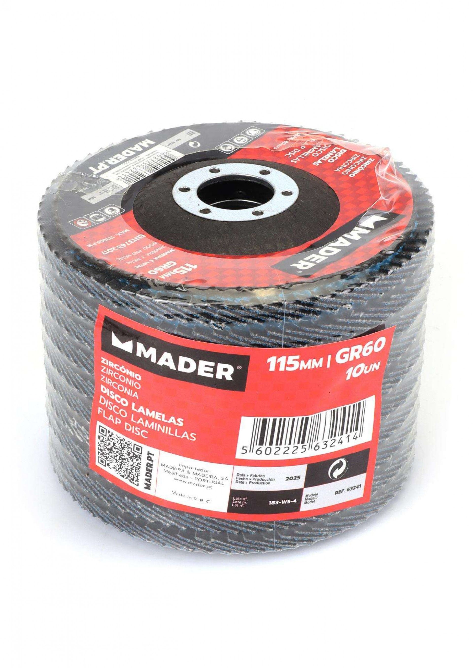Disco Lamelas, Zircónio, 115mm, GR60 refª 63241 MADER