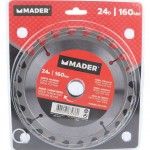 Disco Tungsténio, Corte Madeira, 160mm, 24D refª 63236 MADER Disco Tungsténio, Corte Madeira, 160mm, 24D refª 63236 MADER