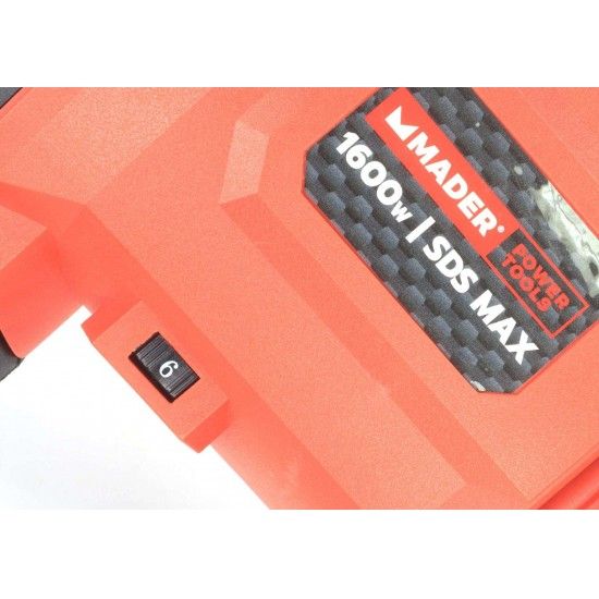 Martelo Demolidor, 2 Funções, 1600W, SDS MAX refª 63131 MADER Martelo Demolidor, 2 Funções, 1600W, SDS MAX refª 63131 MADER