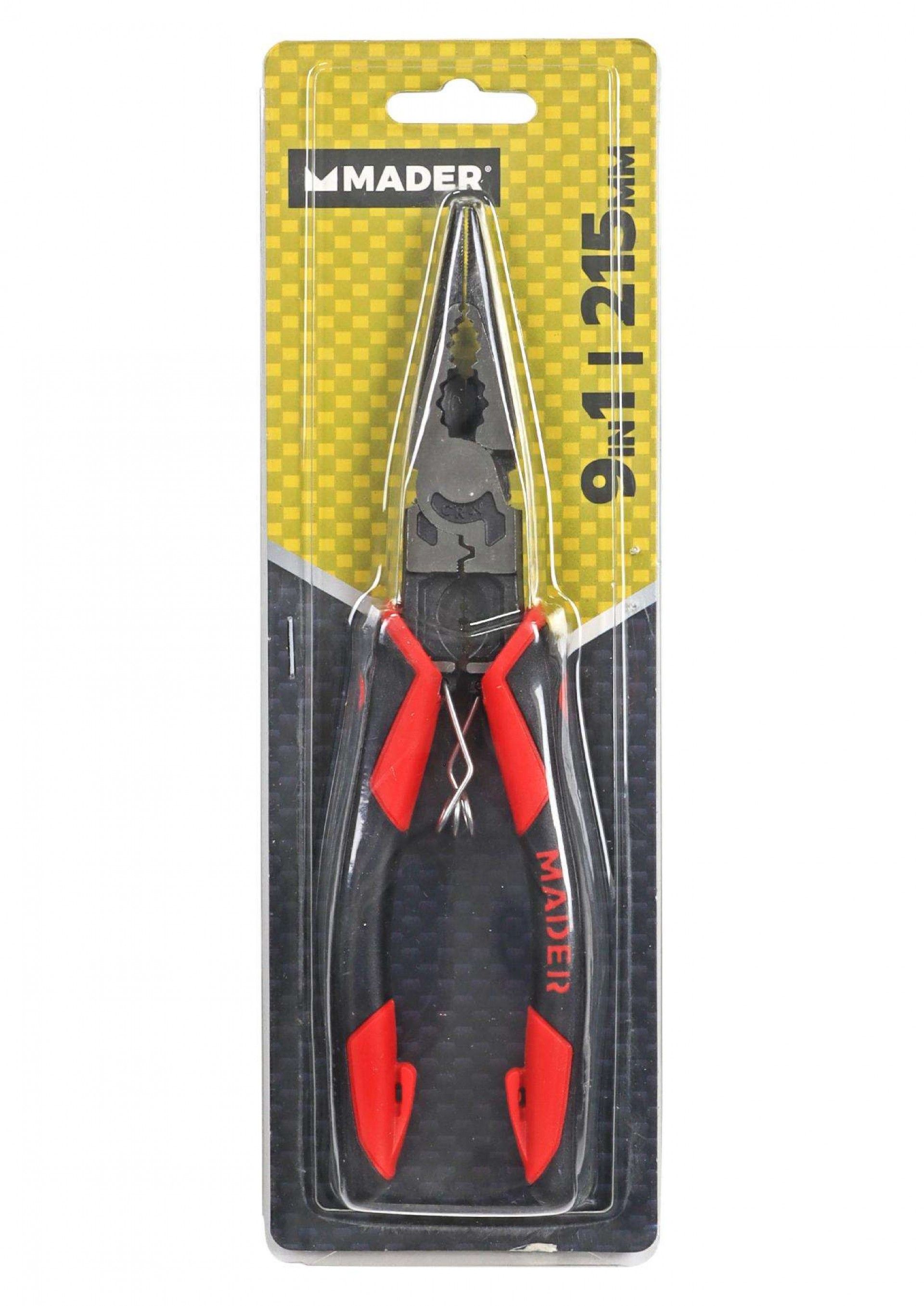Alicate Multifunções, 9 IN 1, Ponta Direita, 215mm refª 61496 MADER