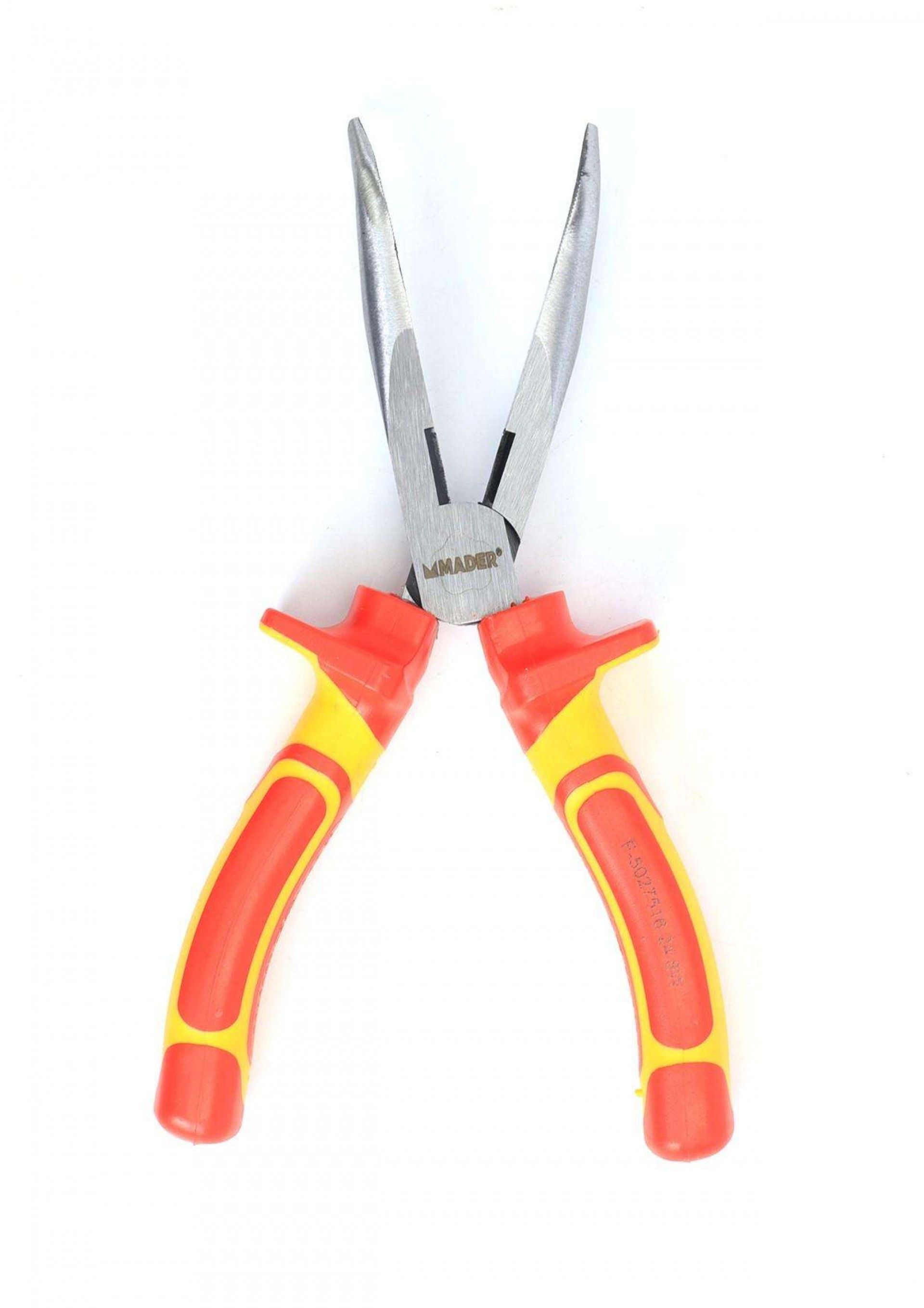 Alicate Pontas Curvas, Isolado, CRV, 200mm refª 61268 MADER