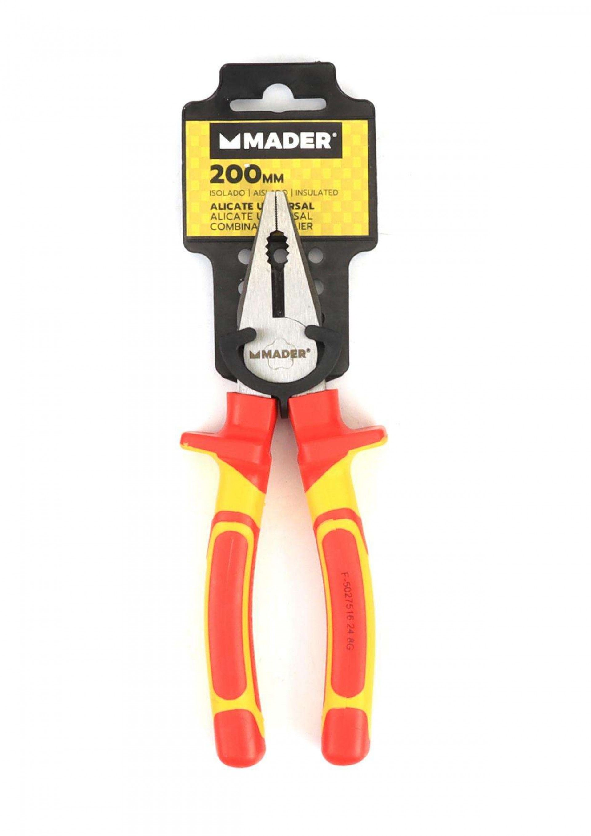 Alicate Universal, Isolado, CRV, 200mm refª 61265 MADER