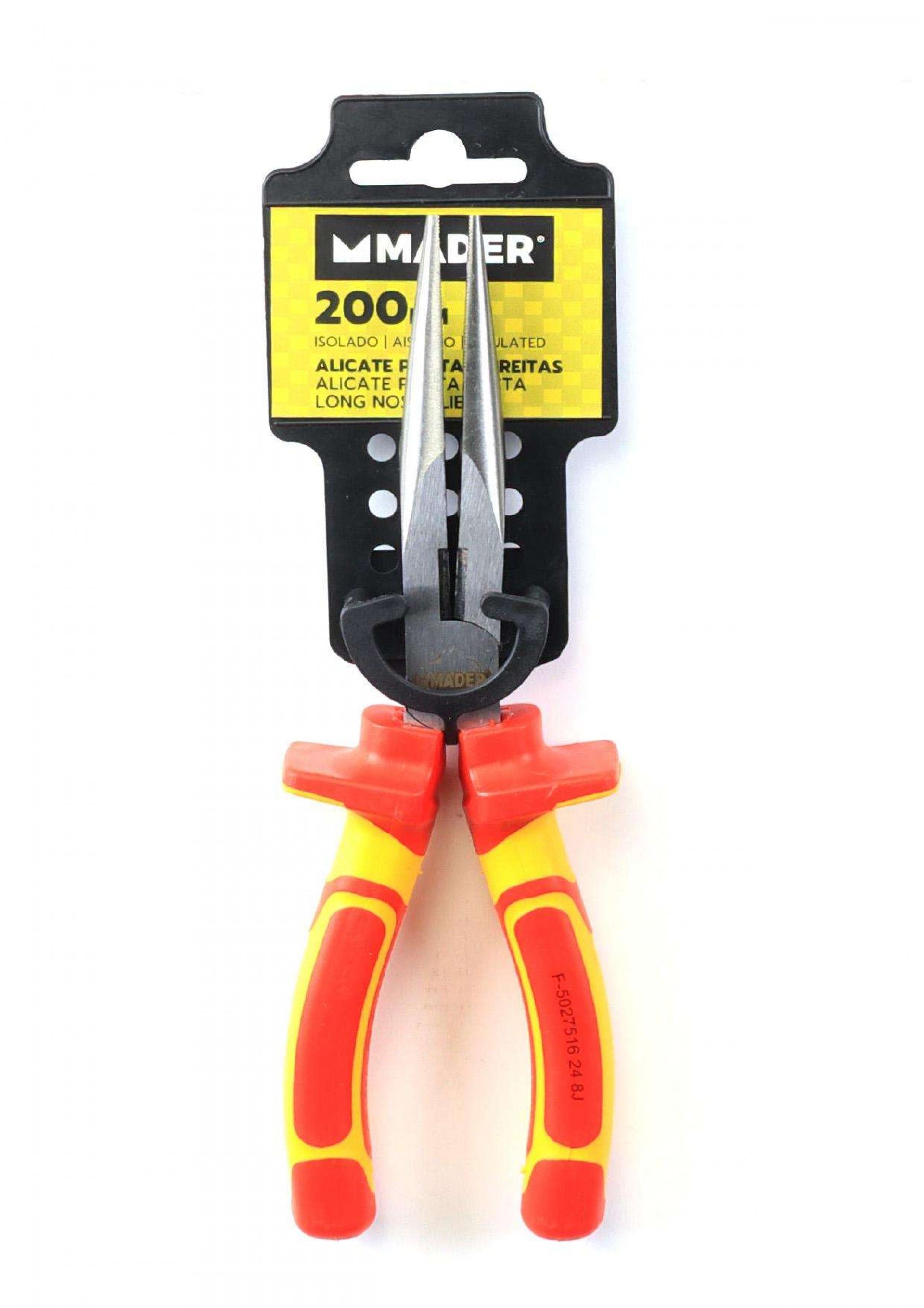 Alicate Pontas Direitas, Isolado, CRV, 200mm refª 61266 MADER