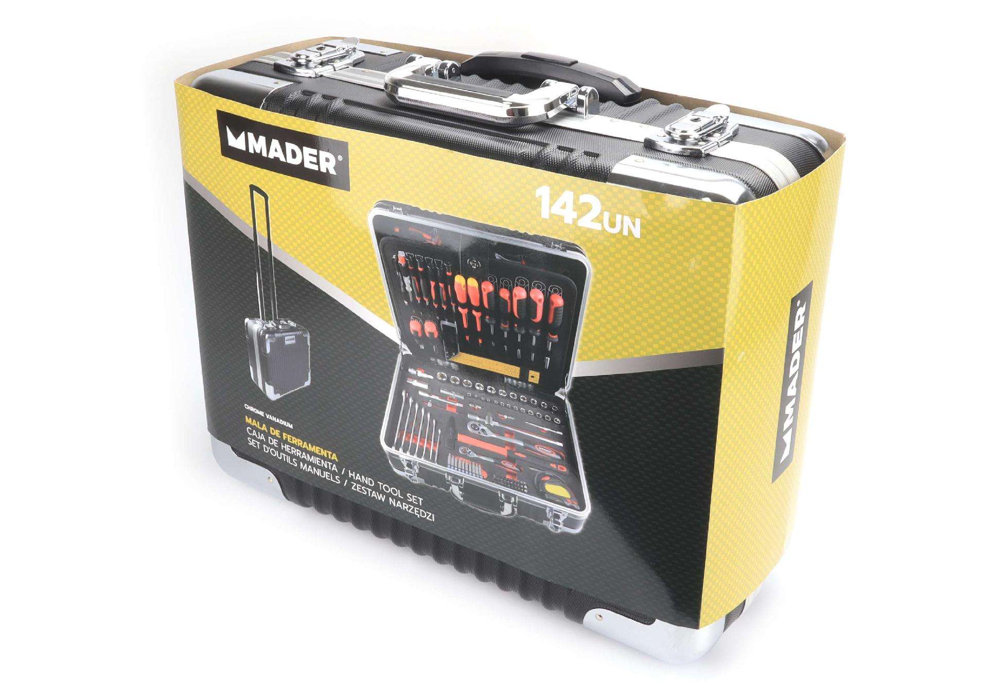 Mala Ferramentas com Trolley, 142Pcs Chrome Vanadium refª 61157 MADER