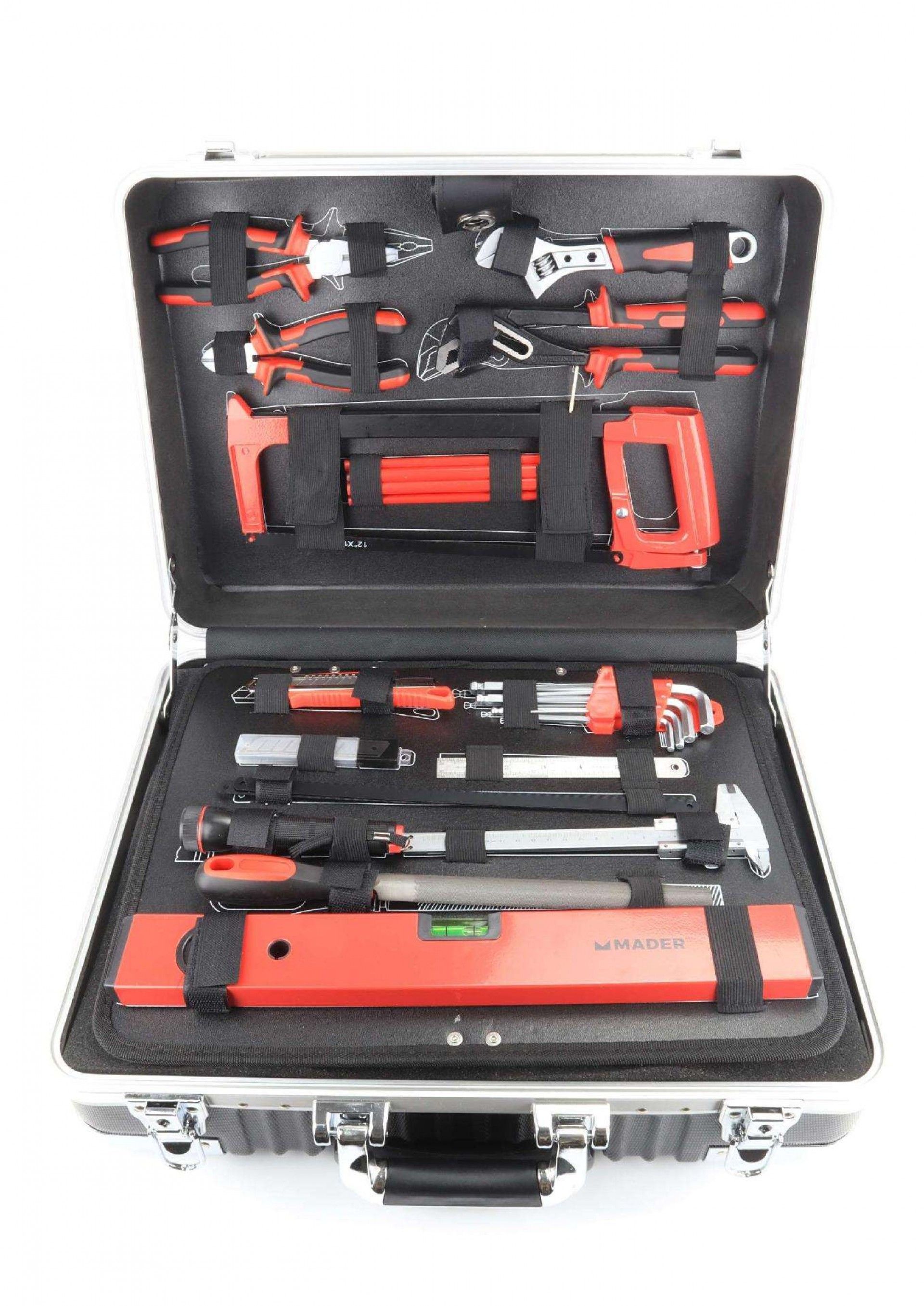 Mala Ferramentas com Trolley, 142Pcs Chrome Vanadium refª 61157 MADER