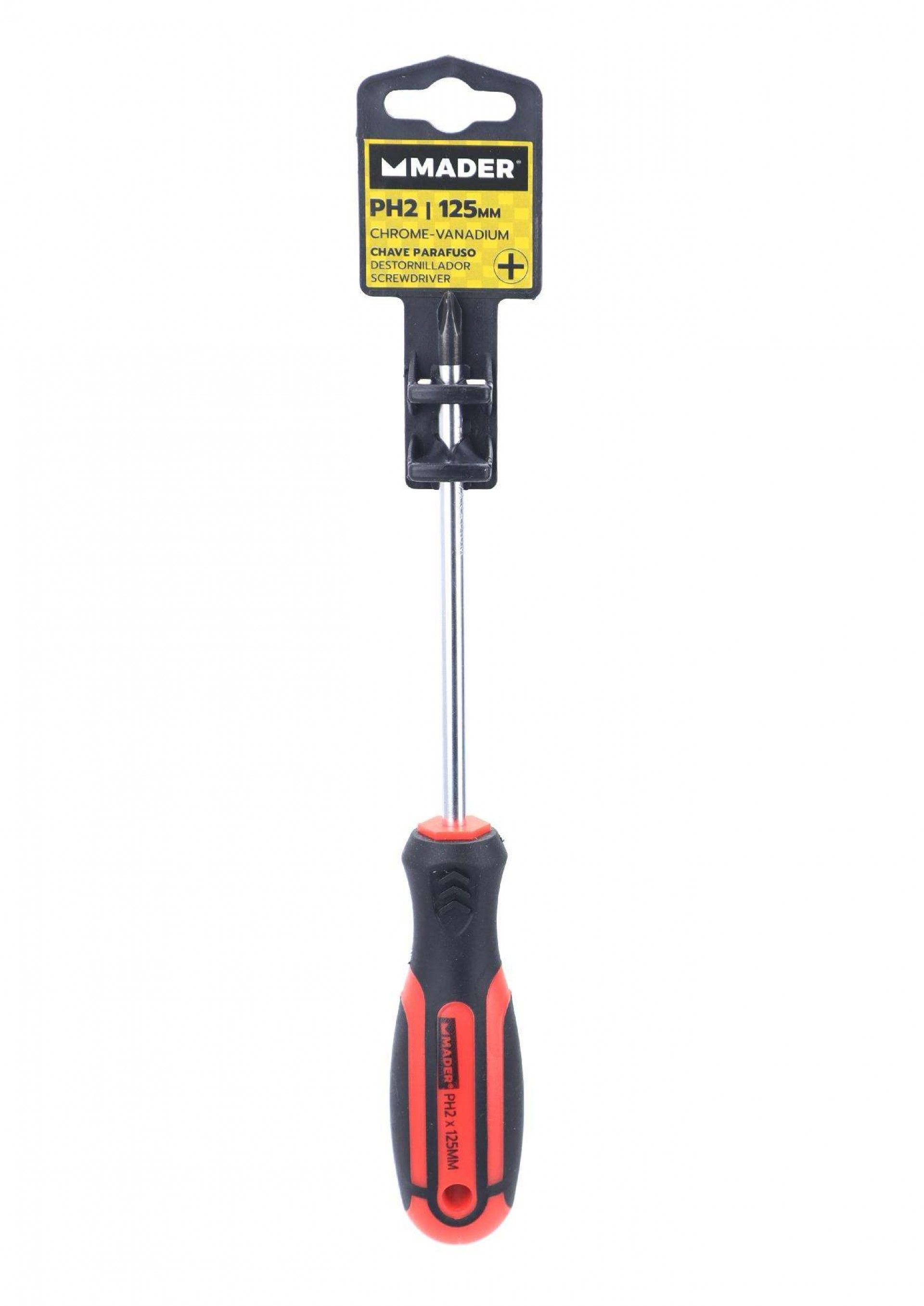 Chave Parafusos, Philips, CRV, PH2, 125mm refª 59466 MADER