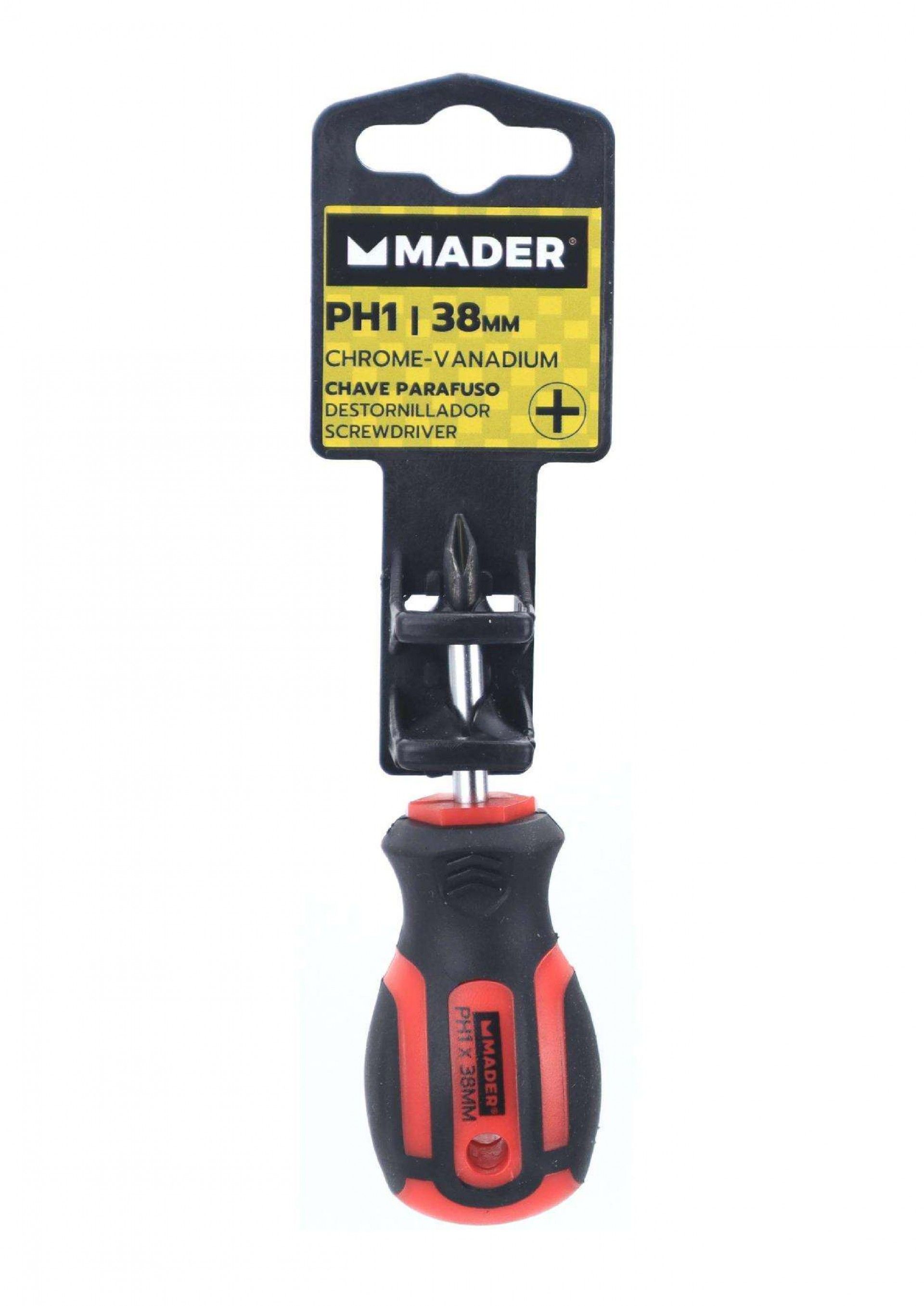 Chave Parafusos, Philips, CRV, PH1, 38mm refª 59462 MADER