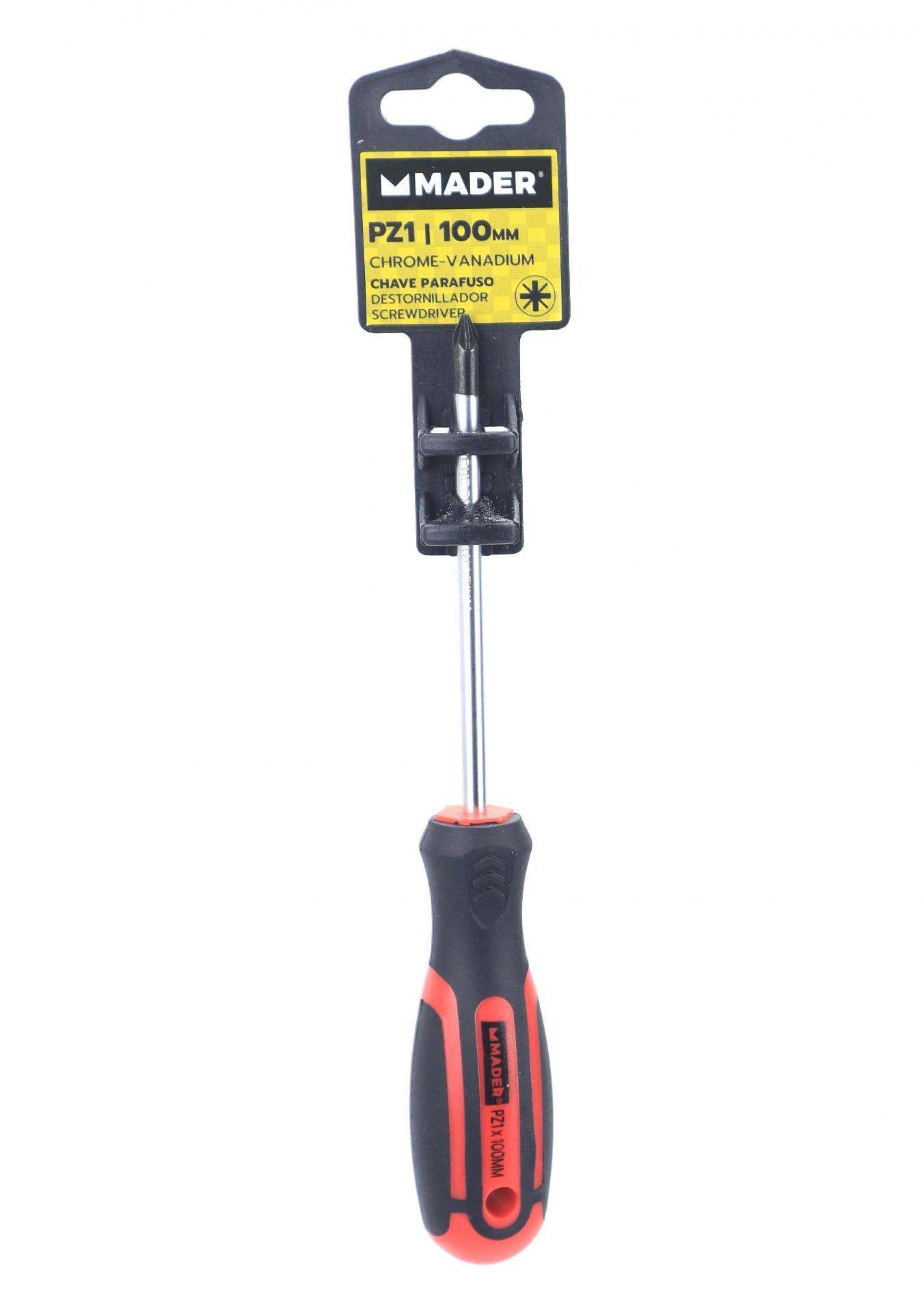 Chave Parafusos, Pozidriv, CRV, PZ1, 100mm refª 59460 MADER