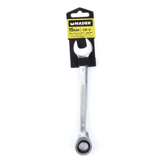 Chave Boca-Luneta, CRV, com Roquete, 15mm refª 58360 MADER Chave Boca-Luneta, CRV, com Roquete, 15mm refª 58360 MADER