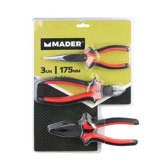 Kit Alicates, 3Un, 175mm ref 52133 MADER