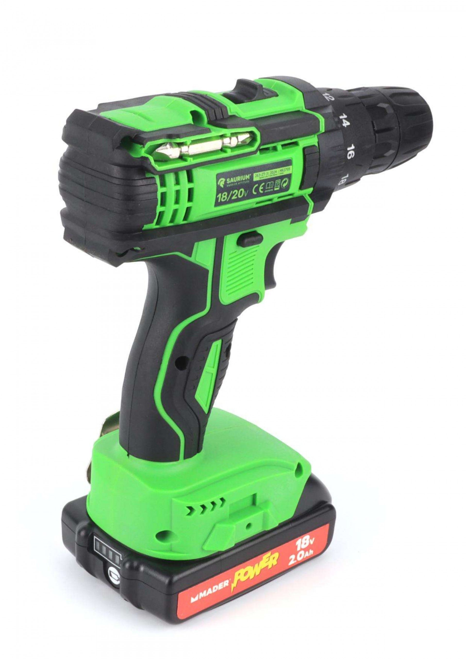 Berbequim Aparafusadora, a Bateria, 18/20V, 10mm, 29Nm refª 48845 SAURIUM