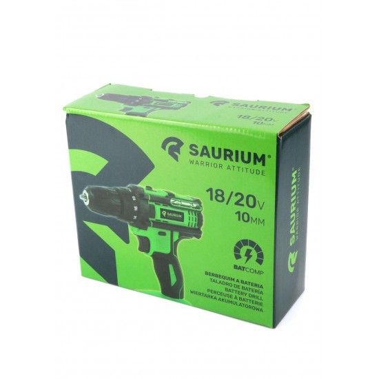 Berbequim Aparafusadora, a Bateria, 18/20V, 10mm, 29Nm  ref 48845 SAURIUM