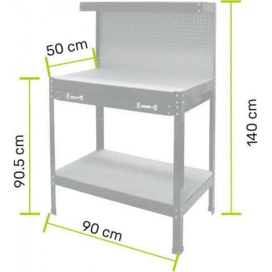 Banca de Trabalho, 1 Gaveta, 100Kg  ref 48781 SAURIUM