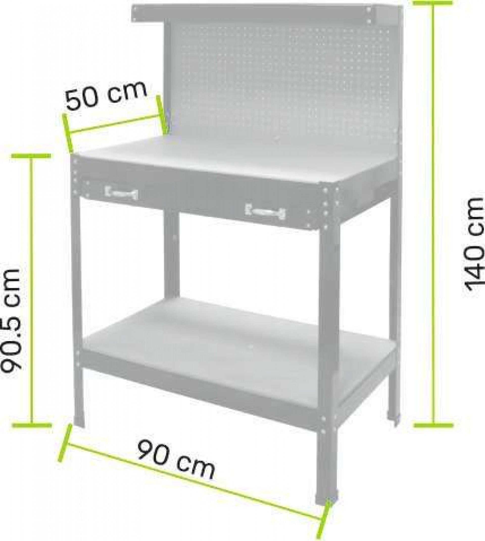 Banca de Trabalho, 1 Gaveta, 100Kg refª 48781 SAURIUM