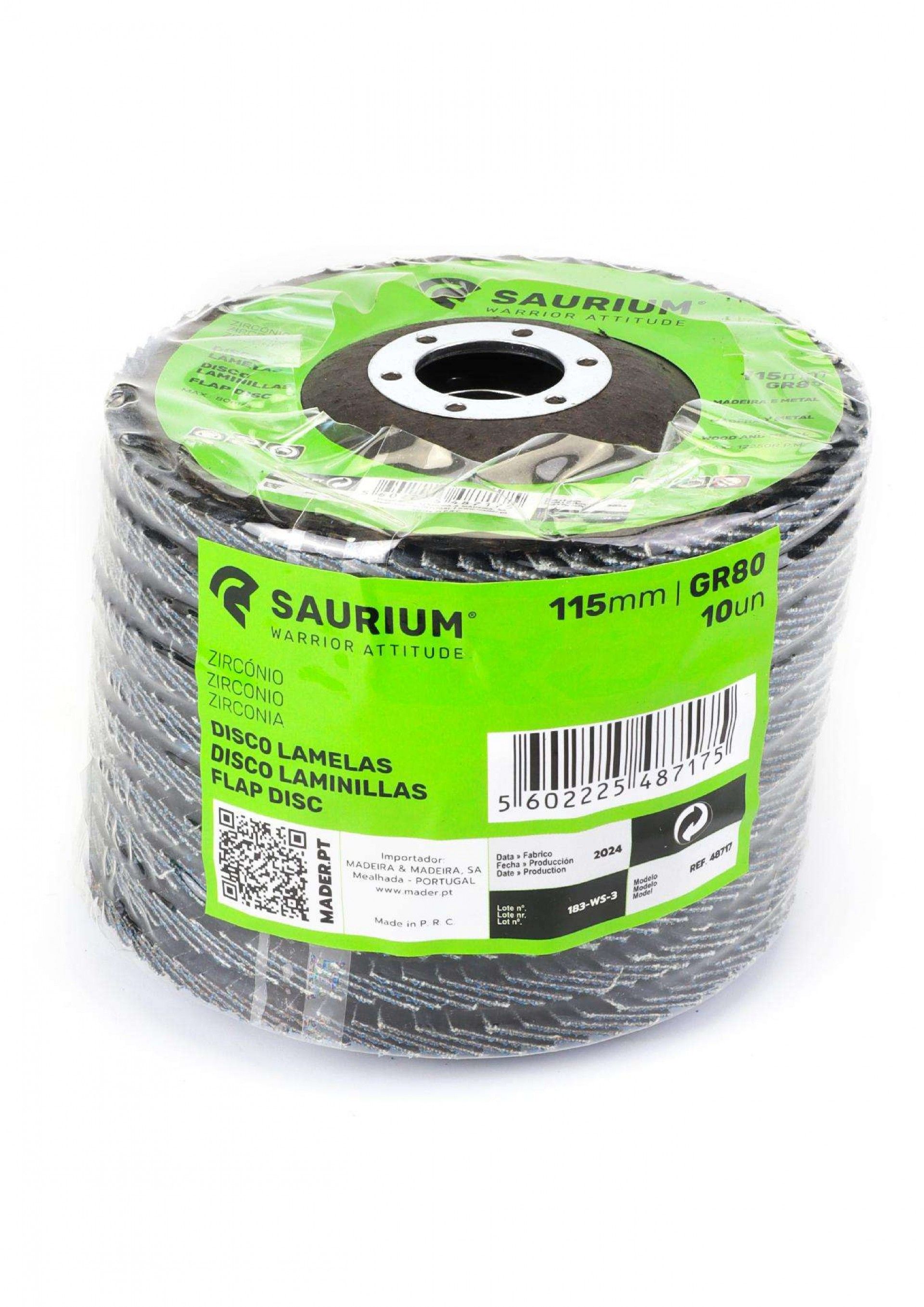 Disco Lamelas, Zircónio, 115mm, GR80 refª 48717 SAURIUM