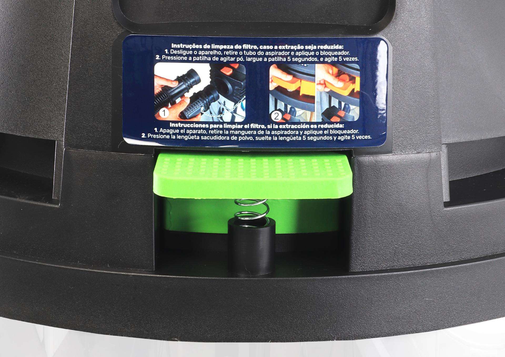 Aspirador Pó / Líquidos, 70L, 2400W, 2 Motores ref. 48463 SAURIUM