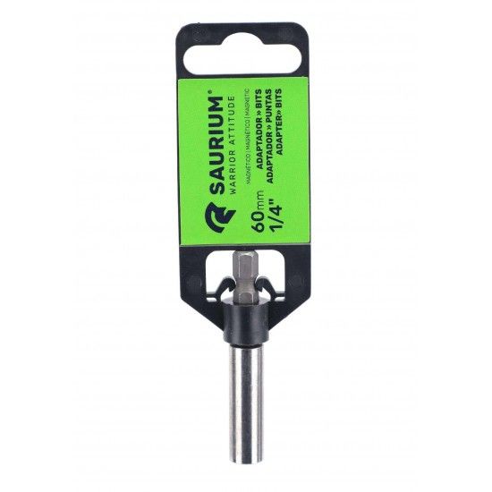 Adaptador Bits, Magnético, 60mm, 1/4 refª 47055 SAURIUM Adaptador Bits, Magnético, 60mm, 1/4 refª 47055 SAURIUM