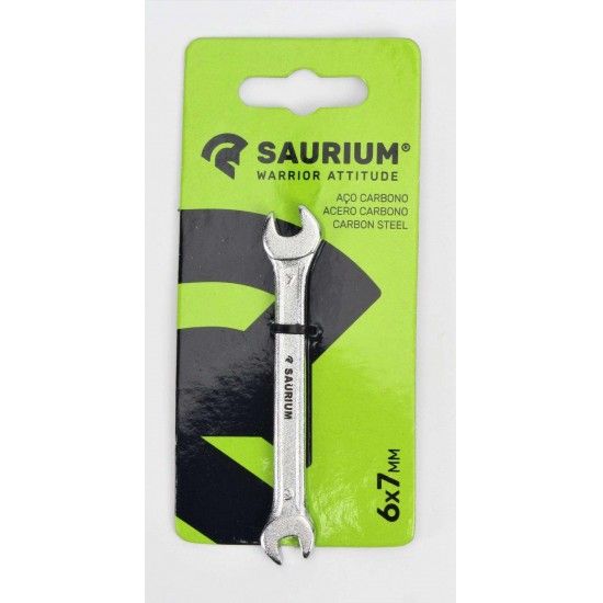 Chave 2 Bocas, 6x7mm, A�o Carbono  ref� 47198 SAURIUM