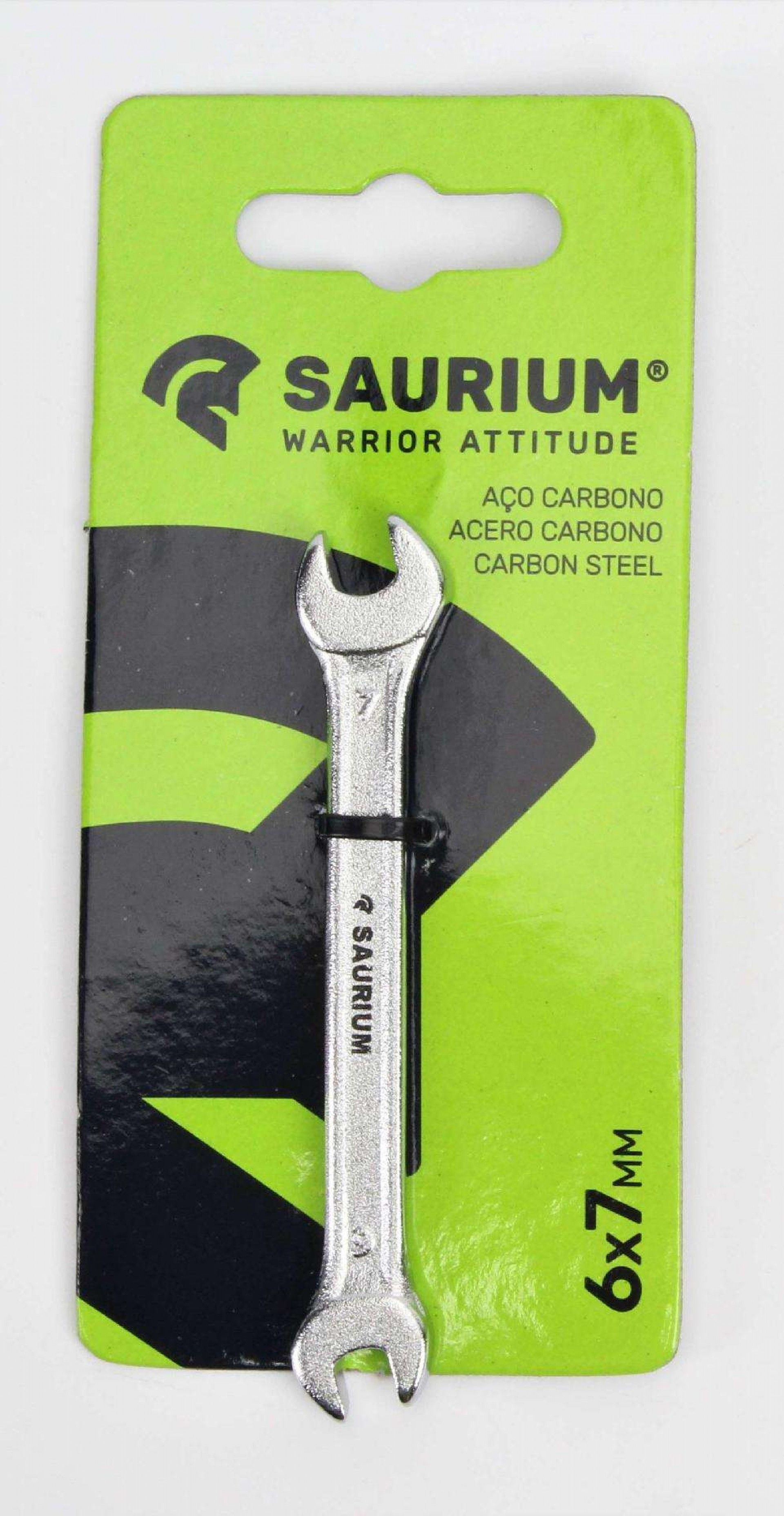 Chave 2 Bocas, 6x7mm, Aço Carbono refª 47198 SAURIUM