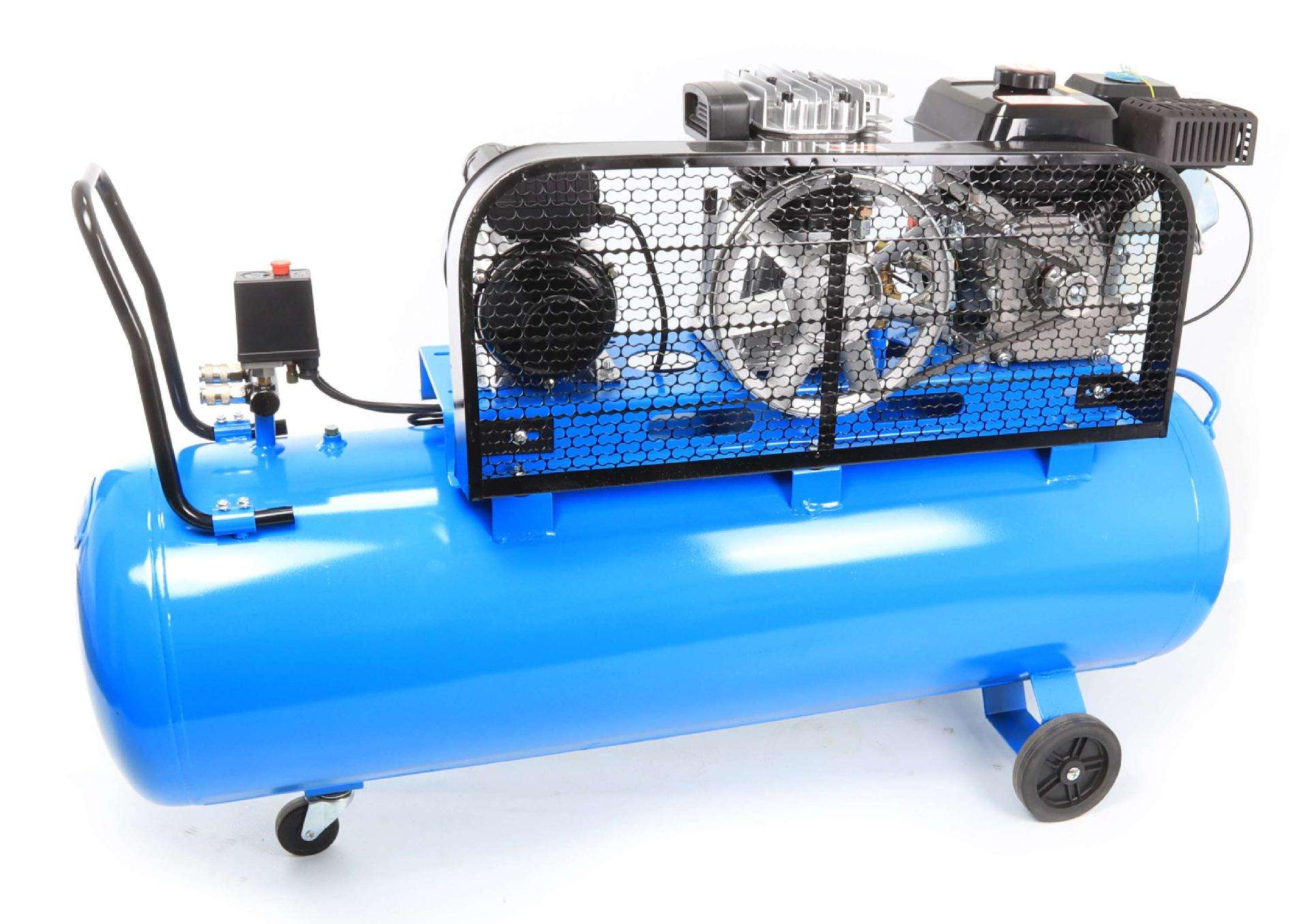 Compressor de Ar, Gasolina + Elétrico, 200L, 5.5HP refª 37151 SAURIUM