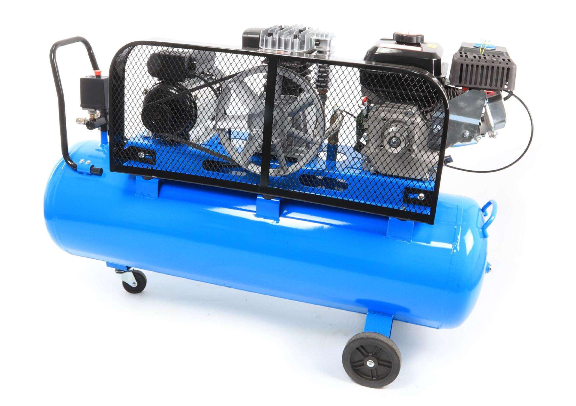 Compressor de Ar, Gasolina + Elétrico, 150L, 5.5HP refª 37154 SAURIUM