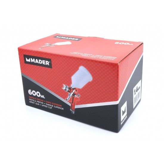 Pistola Pintar, com Copo Superior, 1.4mm, 600ml refª 35221 MADER Pistola Pintar, com Copo Superior, 1.4mm, 600ml refª 35221 MADER