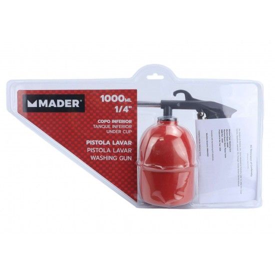 Pistola de Lavar, 1/4", 1000ml refª 35097 MADER Pistola de Lavar, 1/4", 1000ml refª 35097 MADER