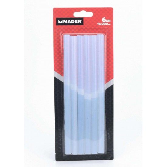 Recarga de Cola Termofusvel, 11x200mm, 6Un ref 34028 MADER